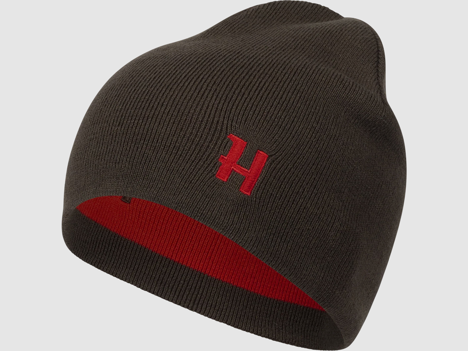 Härkila Aspire Reversible Beanie Uomo Shadow brown/Rosso
