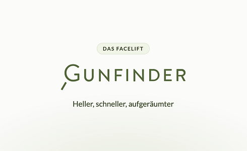 Das Gunfinder-Facelift: heller, schneller, aufgeräumter