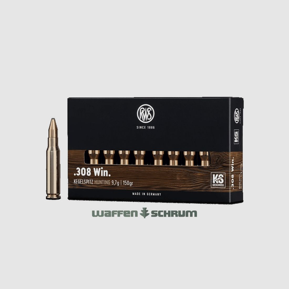 RWS Kegelspitz 9,7g - 150gr .308Win