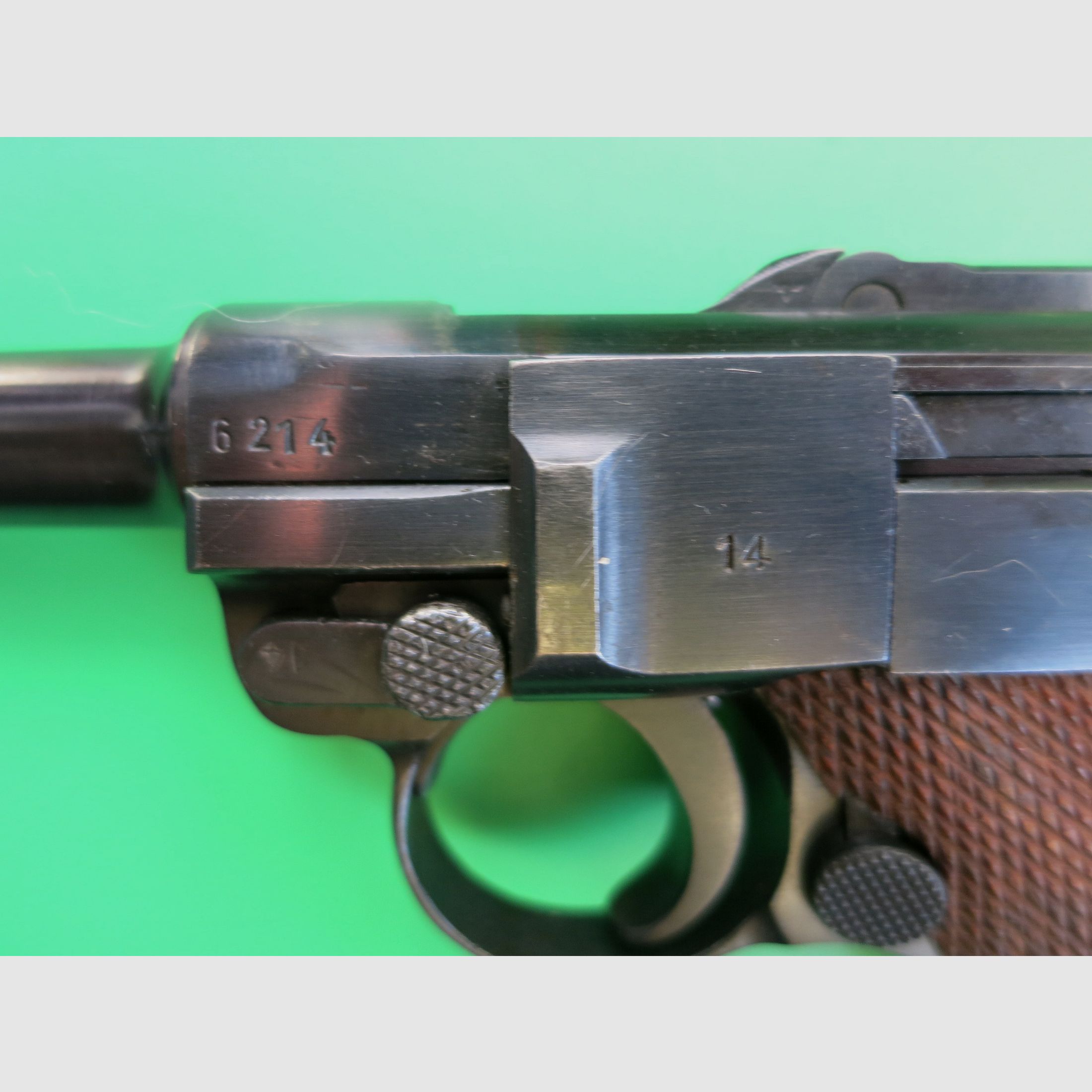Mauser Oberndorf 42 byf 1937, Pistole 08 P08, 9 mm Luger, WaA, überarbeitet!     #78