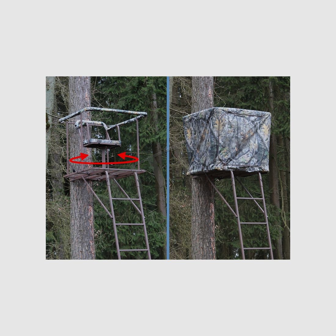 Tragbare, drehbare Hochsitzleiter 5,4 m, Bild 3 von 5