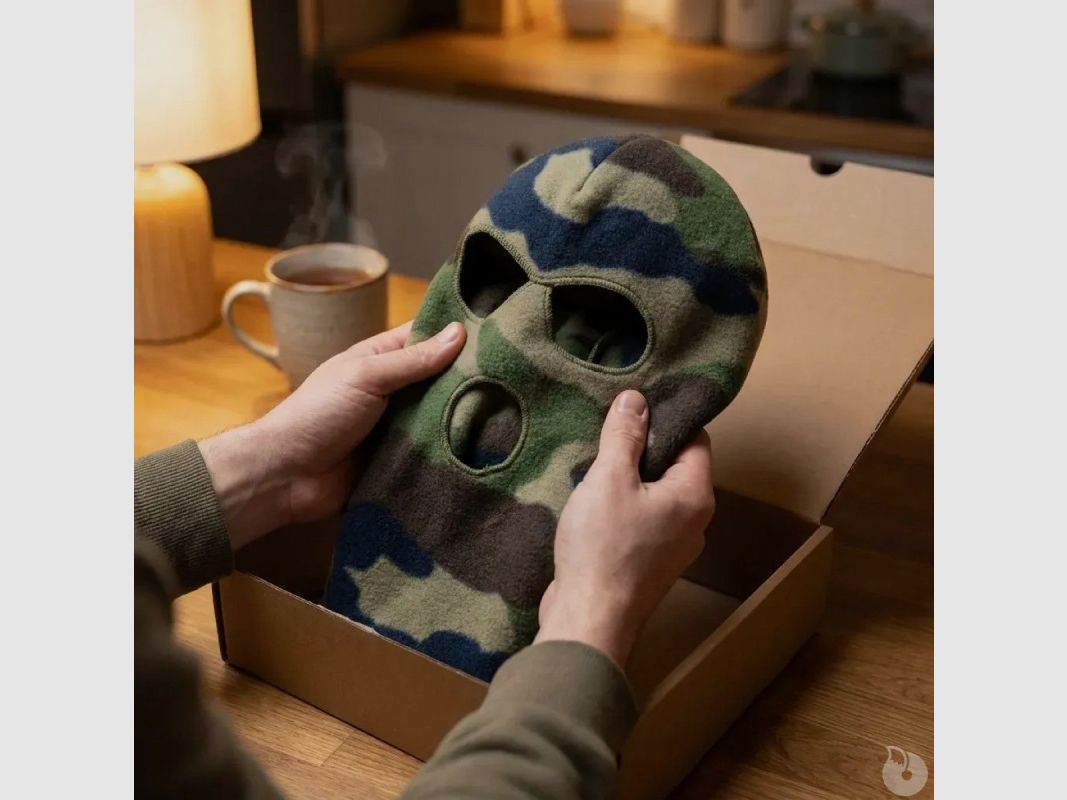 Wärme- und diskrete Camo-Fleecehaube CE Percussion®, Bild 1 von 7