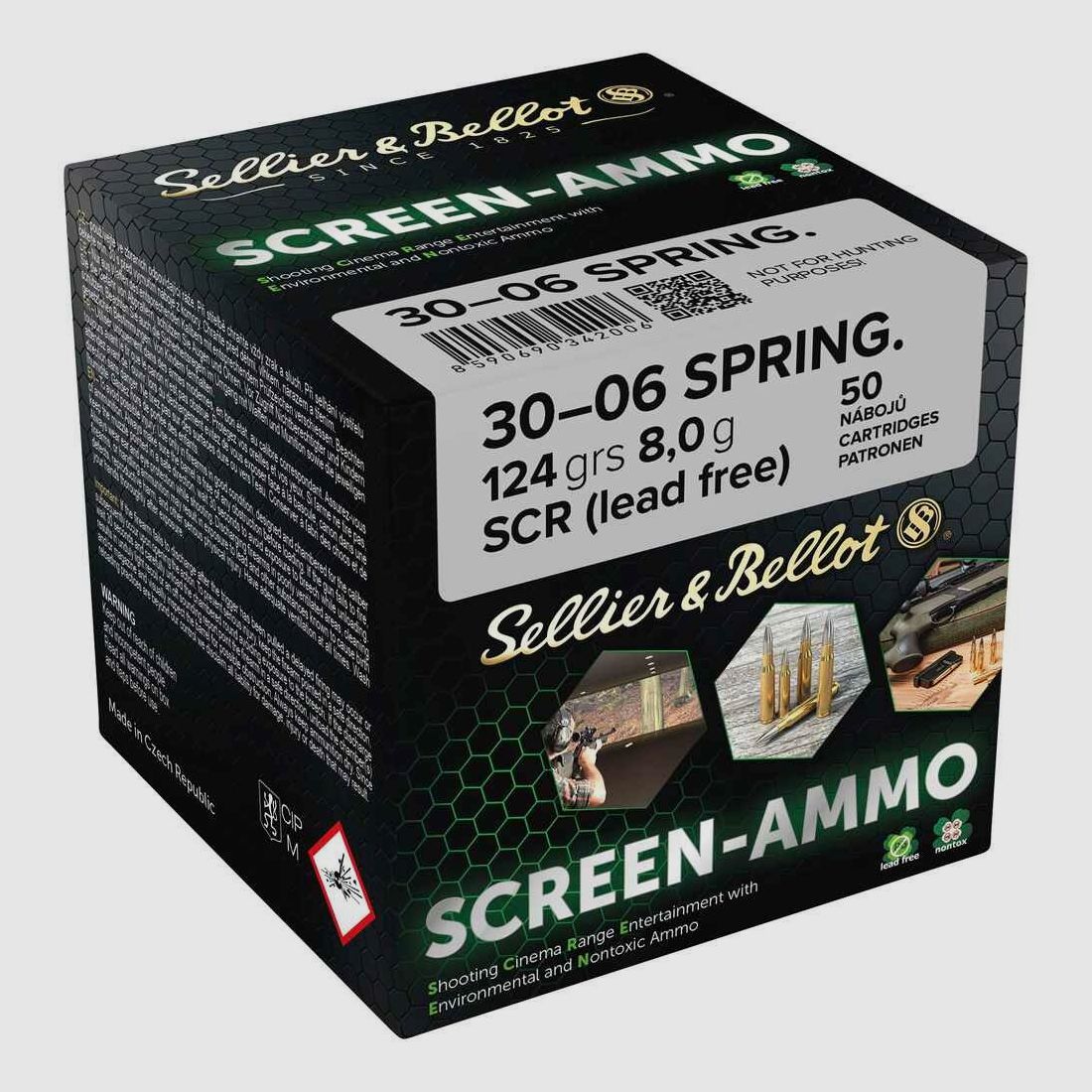 .30-06 Spr. Screen-Ammo SCR Zink 8,0g/124grs. Sellier & Bellot