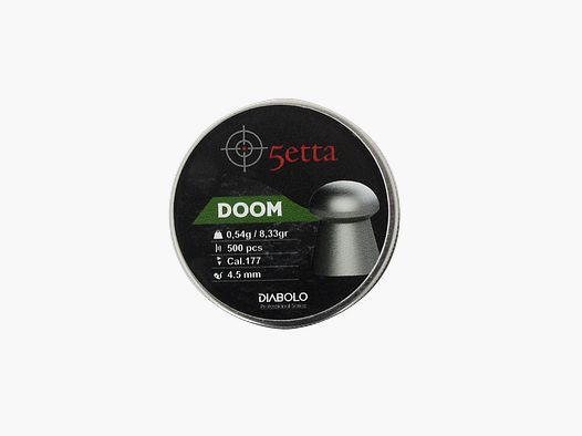 5etta pallini per carabine ad aria Doom 4,5 mm 0,54 g / 8,33 g 500 pezzi