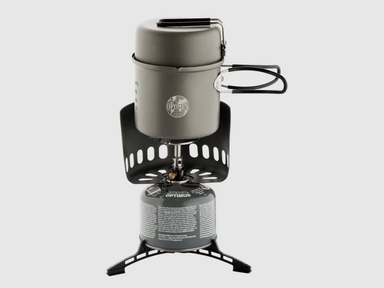 Optimus Elektra FE cooking system black 0.95l including cartridges stand