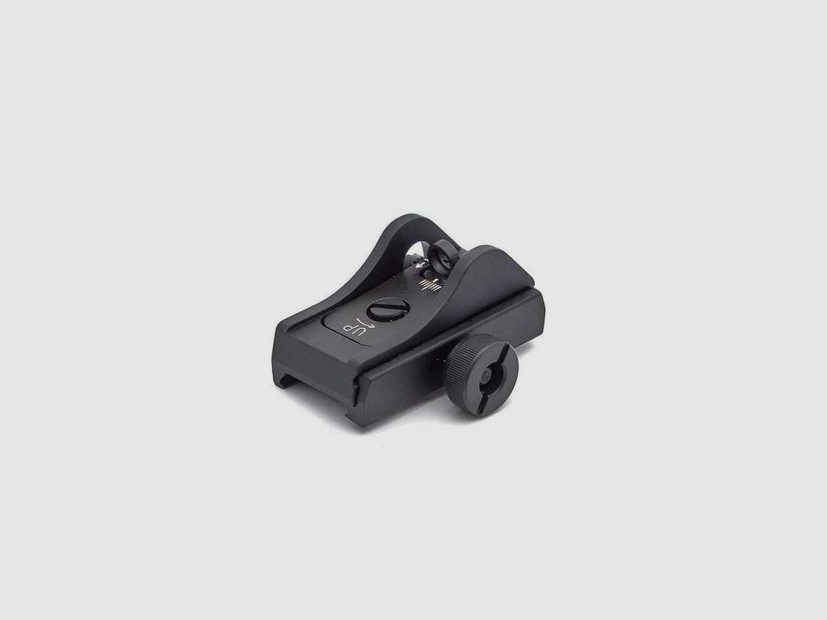 LPA BAR11WD4 Shotgun Picatinny Adjustable Rear Sight with 5mm Hole Ghost Ring, image 2 of 3