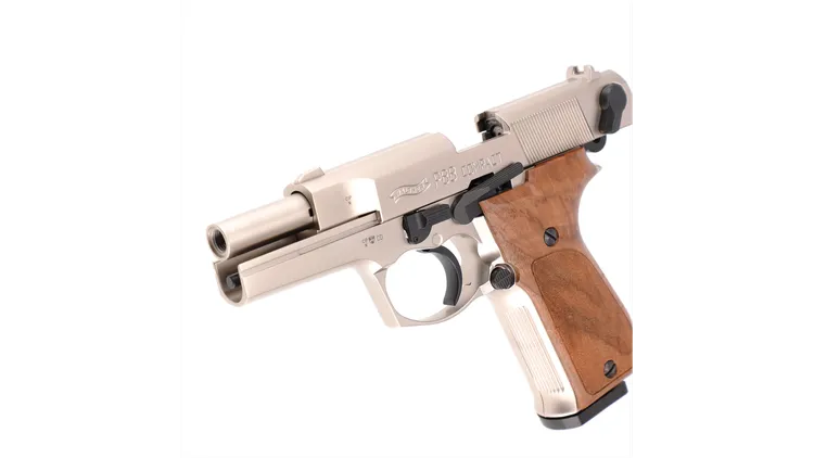 Walther P88 Nickel Wood, 9mm P.A.K, afbeelding 2 van 6