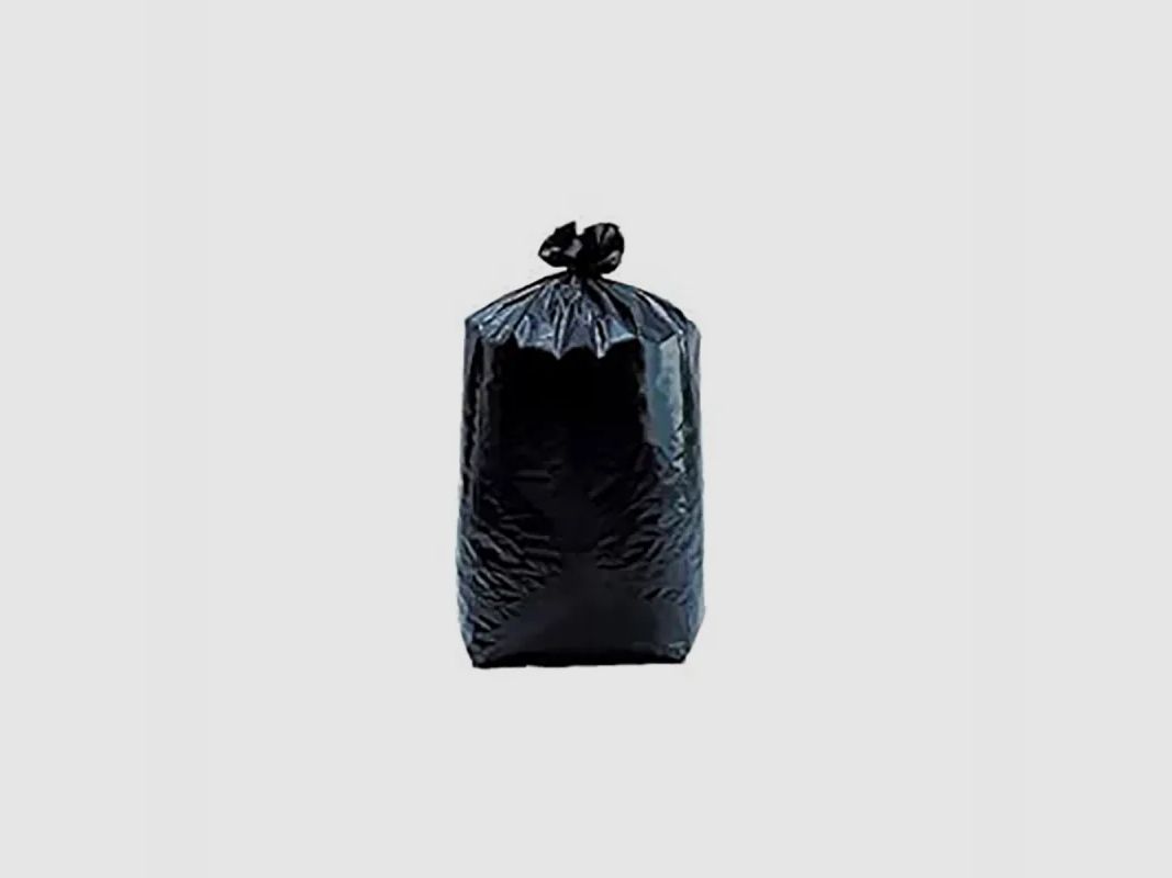 Confezione da 25 sacchi della spazzatura rinforzati 150L - Nero, immagine 1 di 3