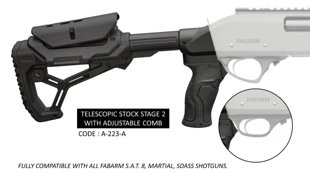 Kolba Fabarm Telescopic Stage 2 z policzkiem (SDASS, MARTIAL, SAT8)