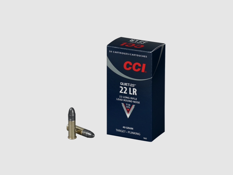 CCI Kleinkalibermunition .22 LR 2,6g Lead Round Nose Quiet-22