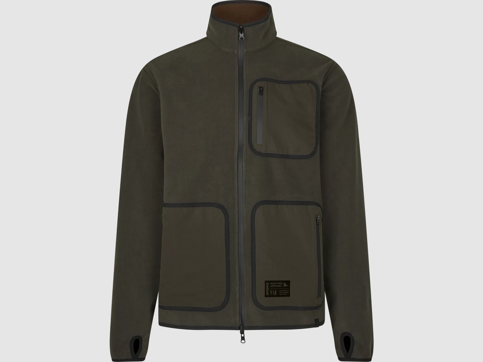 Seeland Rogue Solid Reversible Fleecejacket Herr Grizzly Brown/Demitasse brown 4XL