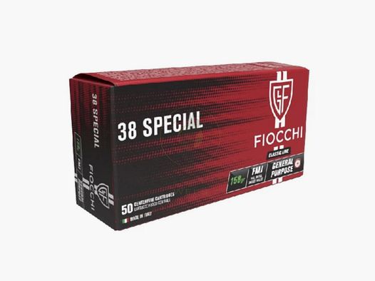 Fiocchi .38 Special FMJ 10,2g/158grs 50Stk.