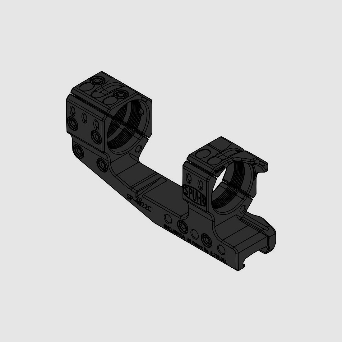 Spuhr 34 H38mm Cantilever / versetzte Blockmontage Gen3 steel clamp