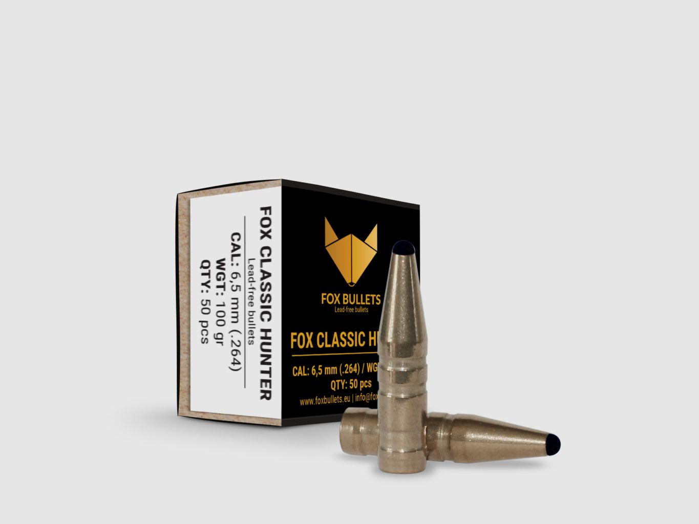 Fox Bullets Classic Hunter .264 6,5 g / 100 gr balles sans plomb – 50 pièces