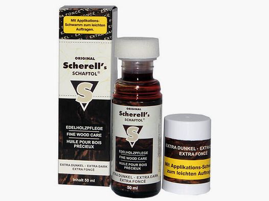 Scherell's Schaftol extra dunkel, 50ml mit Applikationsschwamm