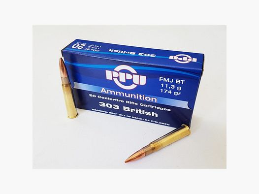 Cartouches Partizan Cal. .303 British 174-Grs FMJ BT x20