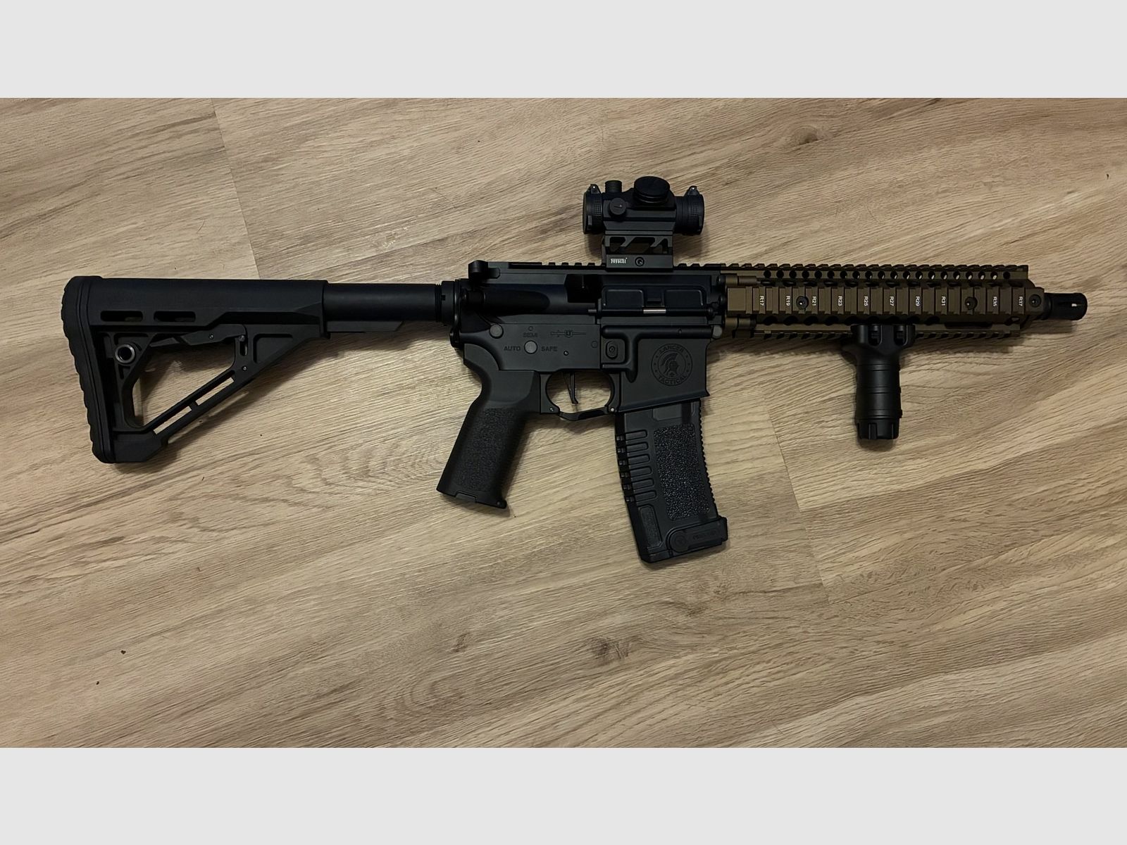 Lancer MK18 Gen3 New Version w/ ETU Full Metal (S)AEG, Negro/Bronce