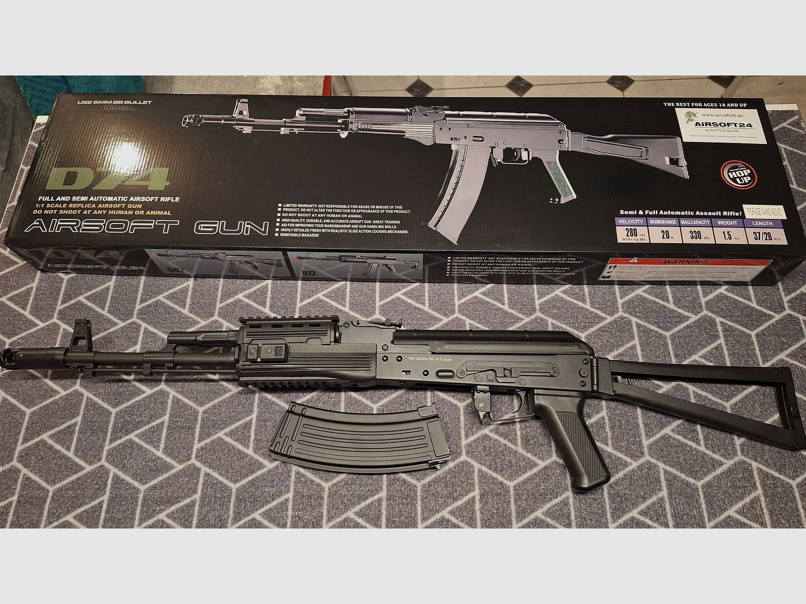 AK74 D74 Airsoft AEG 6mm BB - NEU!