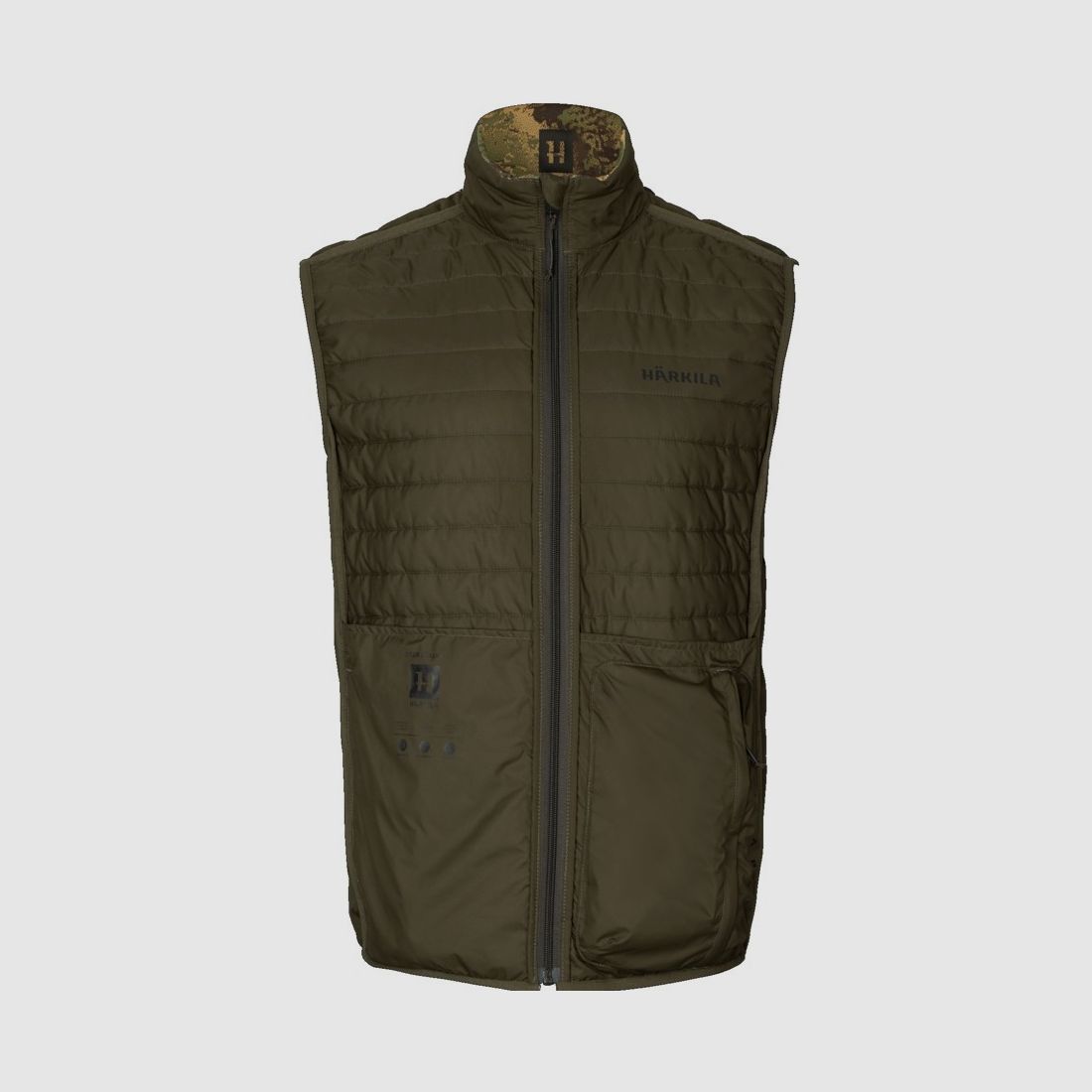 Harkila Deerstalker gilet camouflage réversible et compactable Willow green/AXIS MSP®Forest, image 3 sur 12