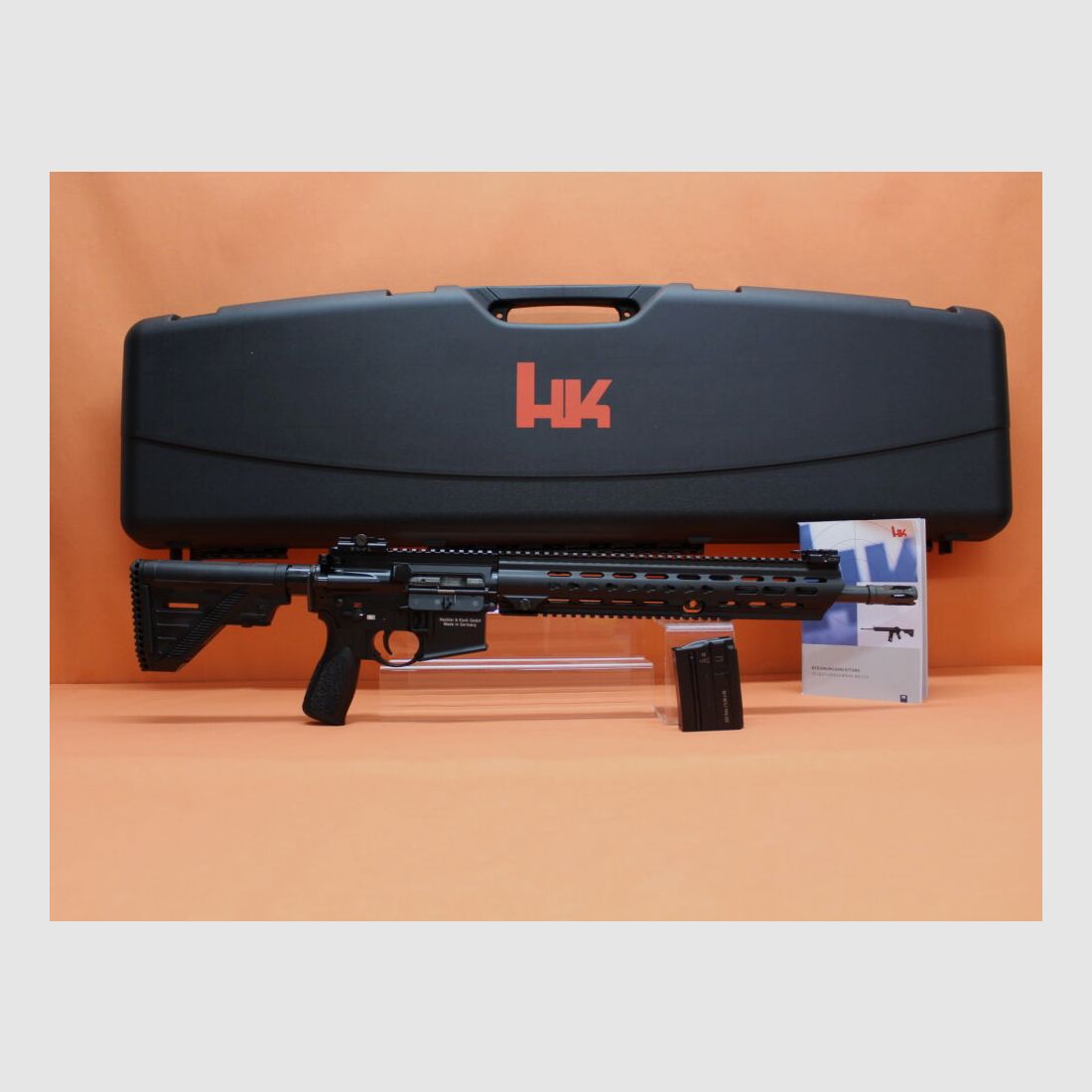 Heckler&Koch Ha.Büchse .223Rem Heckler&Koch/H&K MR223 A3 16,5" Lauf Schwarz HKey L, Gas-Piston-System AR-15/HK416