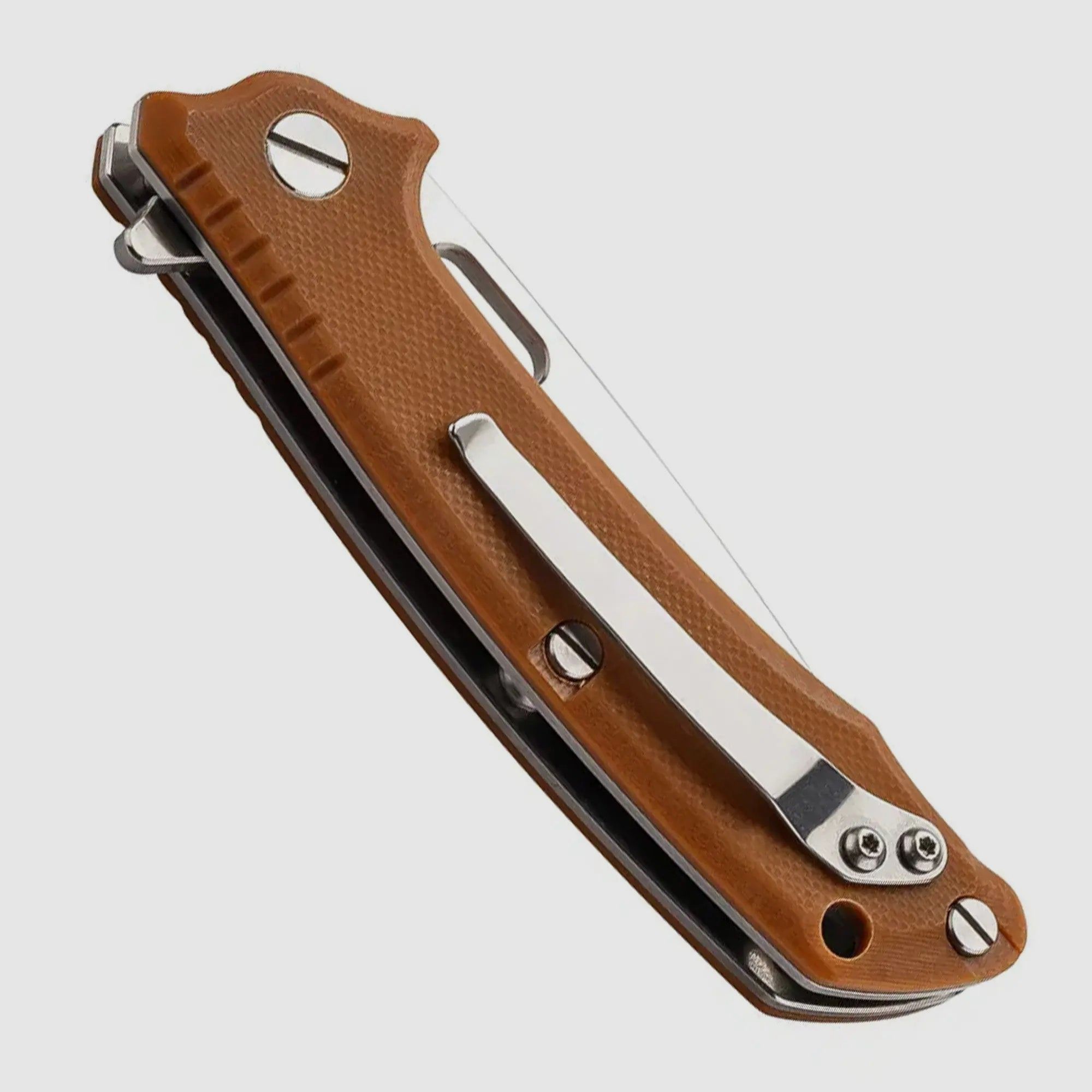 PUMA TEC Einhandmesser (sandfarbene G10, Flipper, Frame Lock)