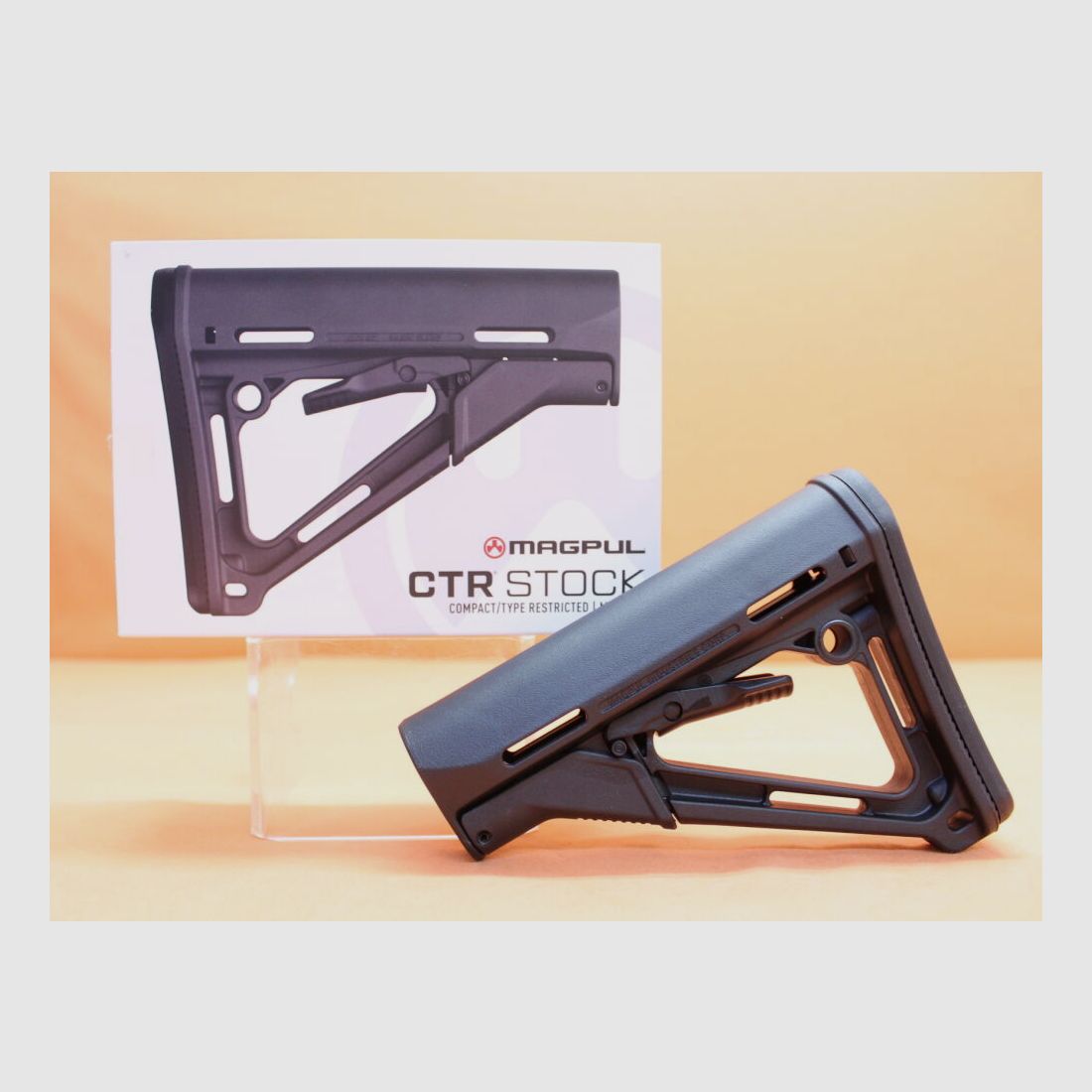 Magpul AR-15: Buttstock Magpul CTR (MAG310-BLK) MILSPEC Carbine Stock Polymer Black/ Schubschaft schwarz, Bild 1 von 5
