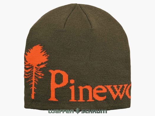 Pinewood Mütze Logo  Green/Orange