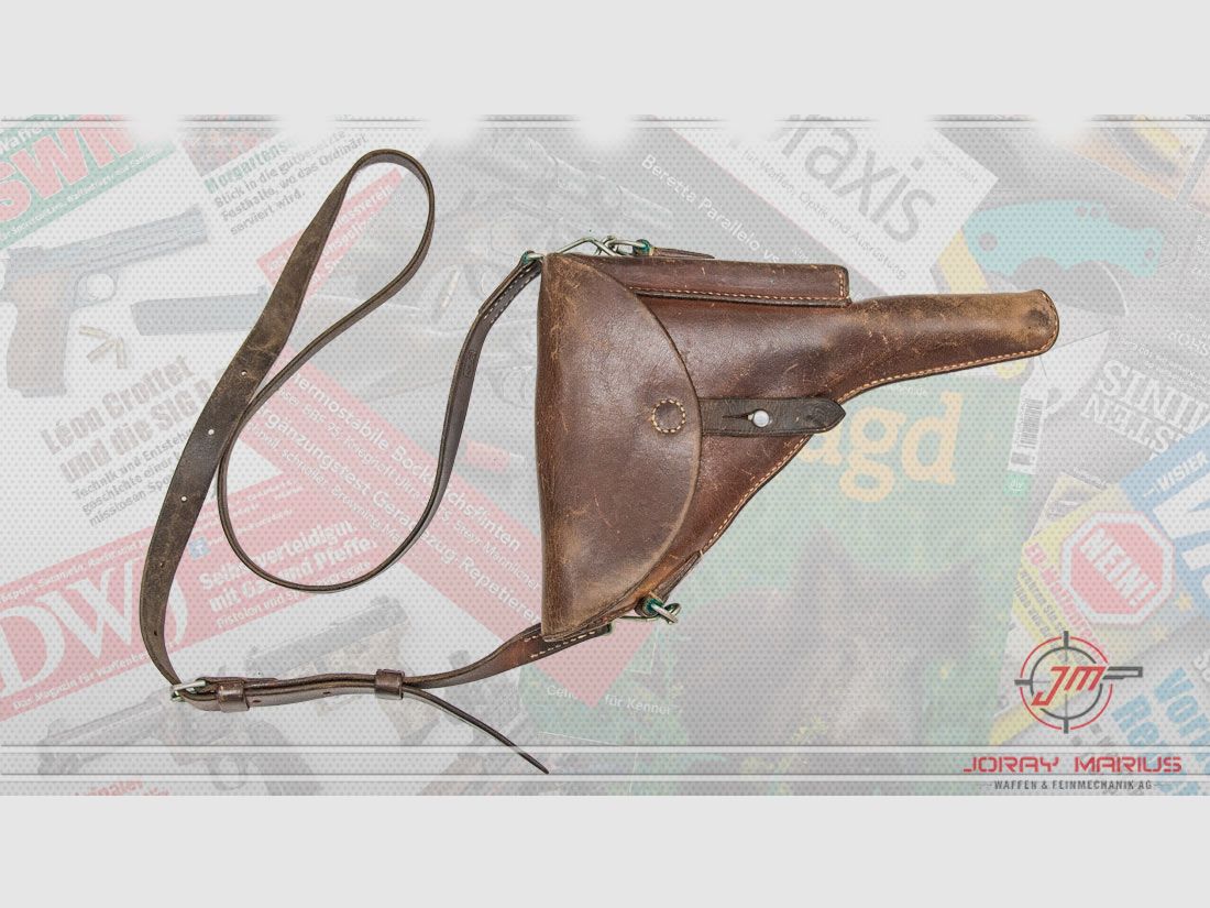 Parabellum 29 Lederholster mit Trageriemen