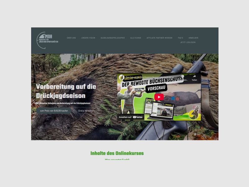 Shooting technical preparation for the driven hunt season online course