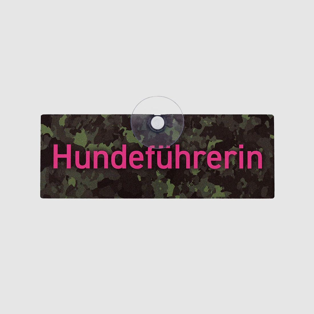 Autoschild mit Saugnapf "Hundeführerin"