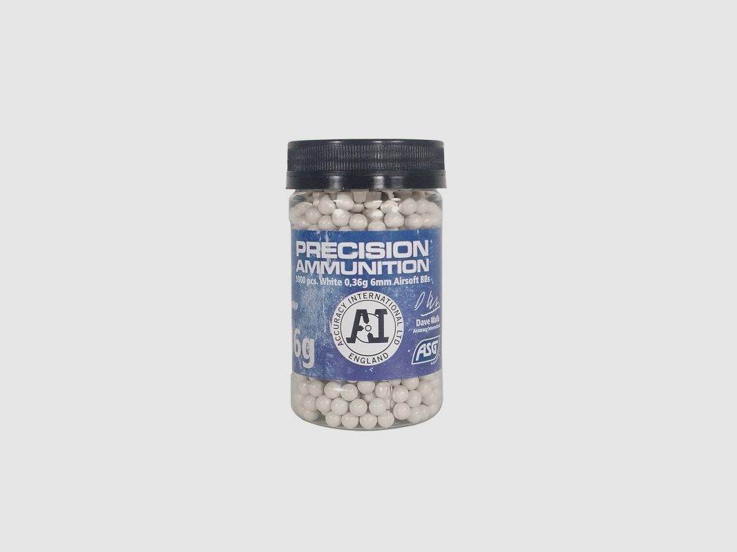 0,36 g witte precisieballen in pot van 1000