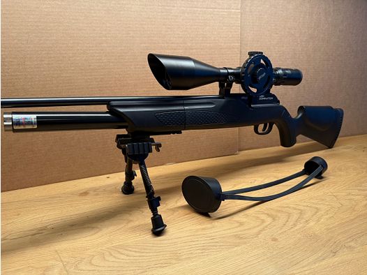 Air rifle Walther 1250 Dominator FT synthetic stock scope 8-32x56 suppressor and bipod caliber 4.5 mm incl. accessories!!!