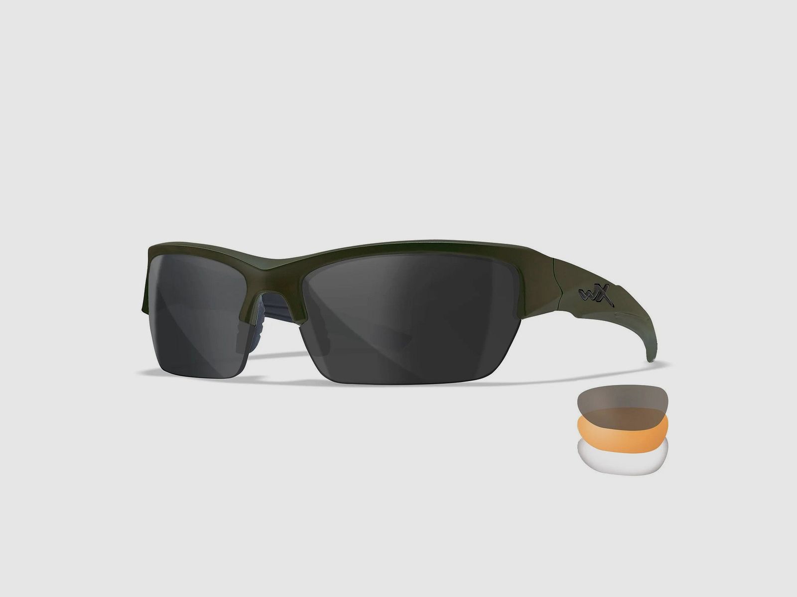 Sonnenbrille WX VALOR 2.5, Three Lens Kit, grau/klar/helles orange, matt grün, Bild 1 von 7