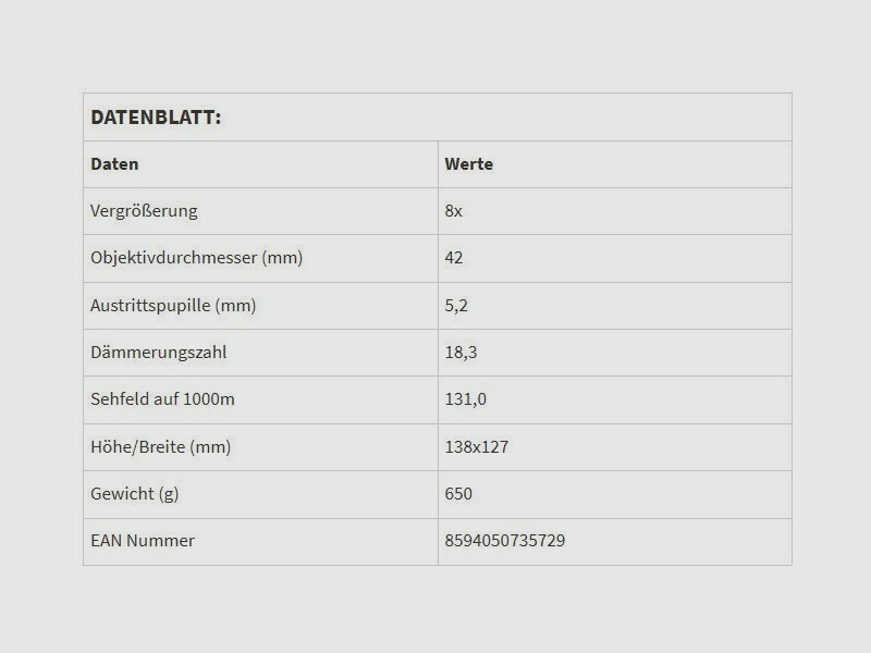 Meopta Fernglas Optika HD 8x42
