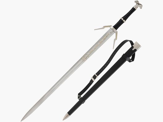Spada Witcher spada d'argento con incisioni