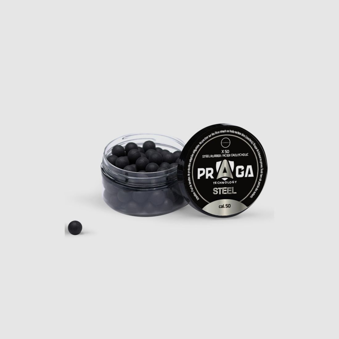 PRAGA GUMMI+STAHL KUGELN KALIBER 50