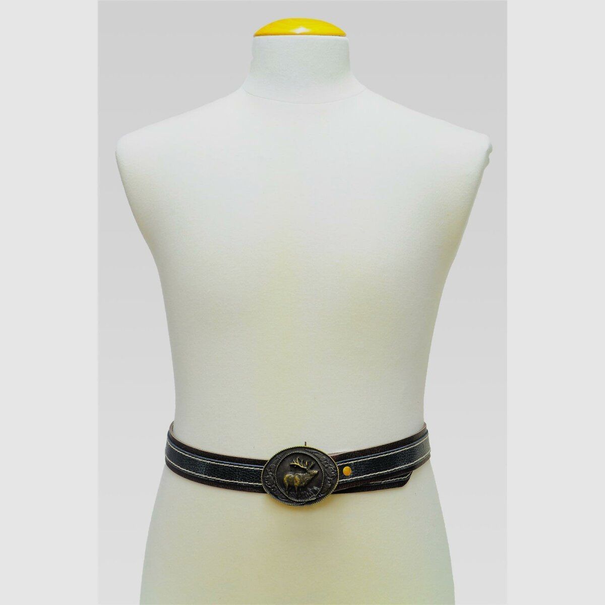 Luise Steinert Herrengrtel Hirsch am schw/br 90 schwarz-braun