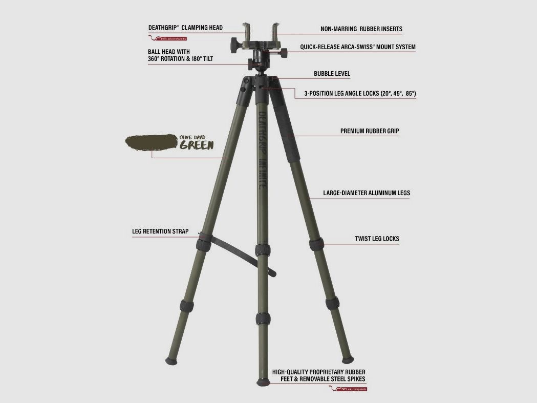 Bog Pod Dreibein DEATHGRIP Infinite Aluminium grün, Bild 10 von 10