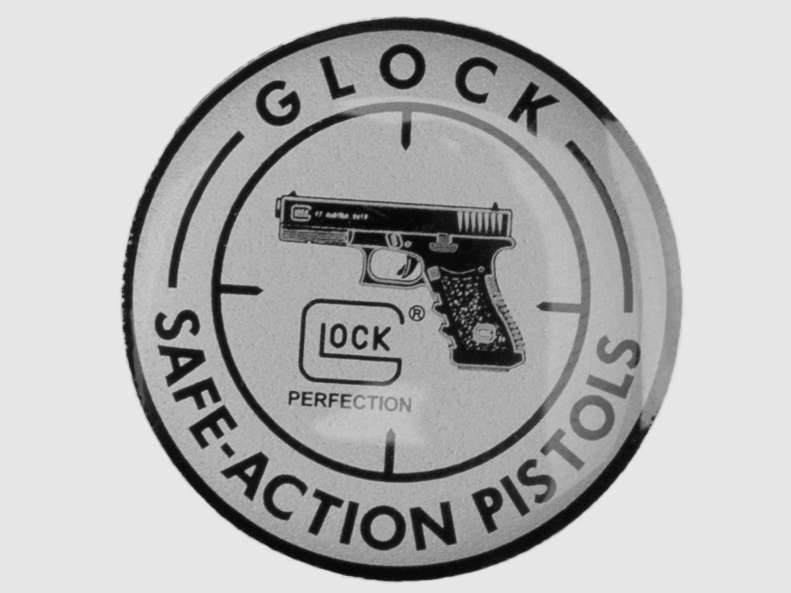 Glock Pin "SAFE ACTION PISTOLS" - Silver/Black - approx. 17 mm