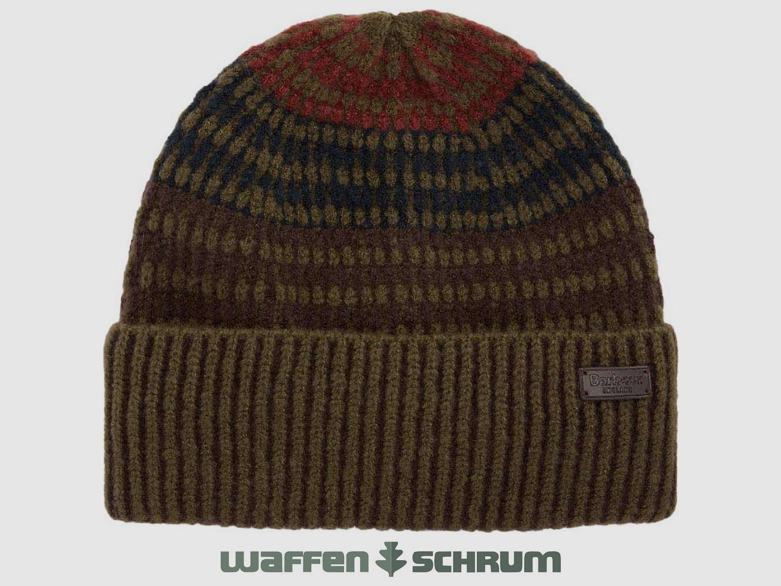 Barbour Beanie Harray Olive/ Fired Brick