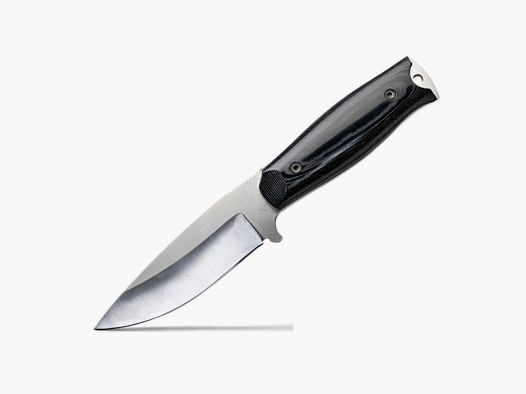 MESSER WILDSTEER KASTOR MICARTA SCHWARZ GEBÜRSTETE KLINGE