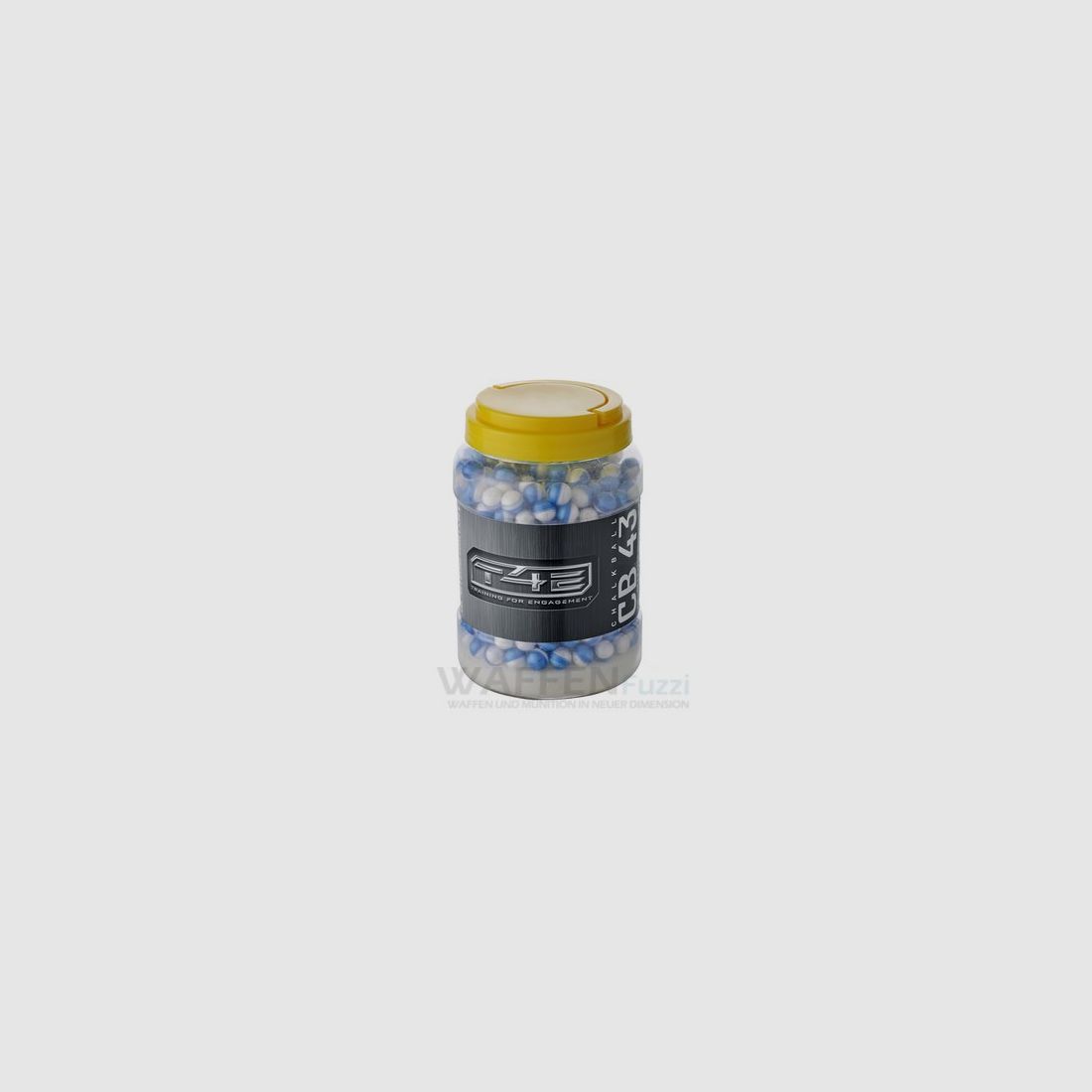 Powederballs caliber .43 projectiles made of blue chalk