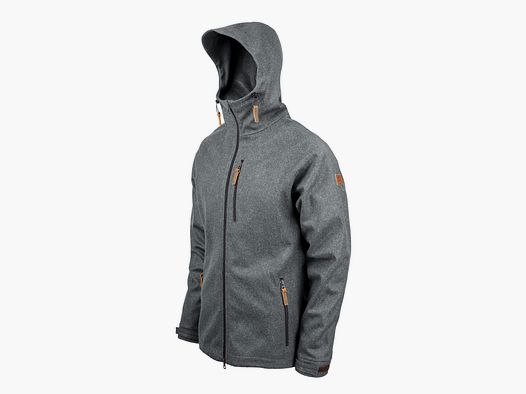 Men's jacket "Hooded Raudi", medium gray (sample piece)