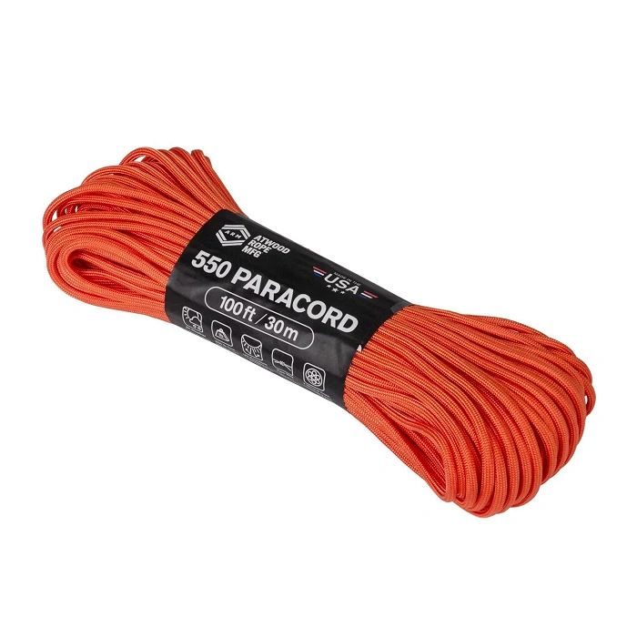 Paracord 550 ATWOOD (4 mm/30 m) Nylon PARAPOCALYPSE arancione scuro, immagine 1 di 2
