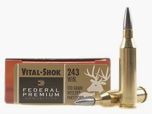 Federal Premium Nosler Partition .243 Win. 100GR 20 cartouches