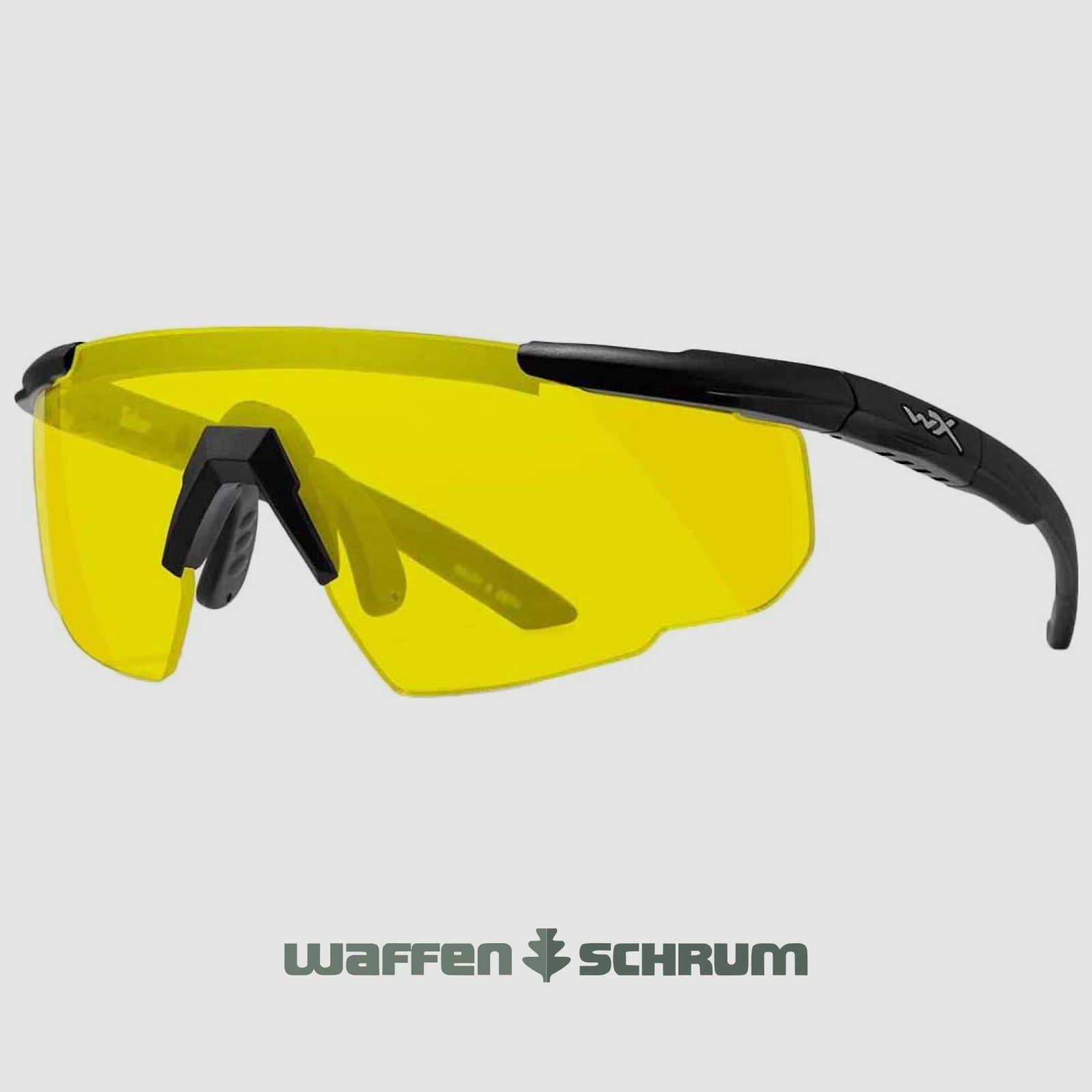 Wiley X Shooting Glasses Saber Advanced Lens: yellow: matte black