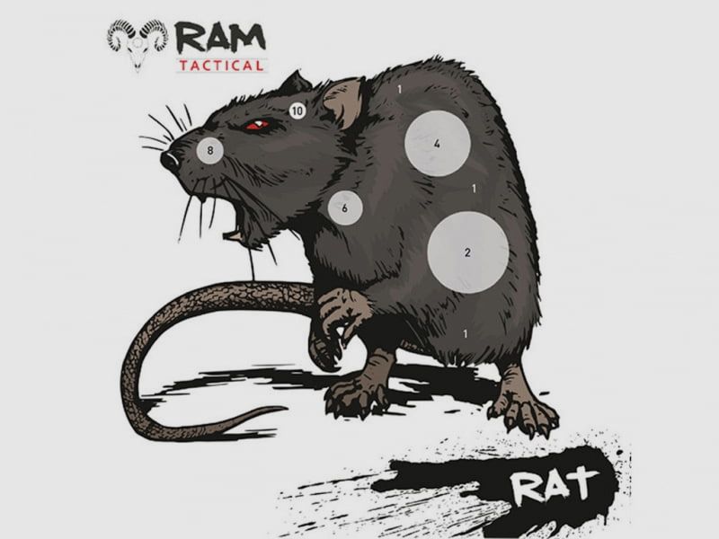 Ram Targets 14 x 14 cm Ratto (50 pz.), immagine 2 di 2