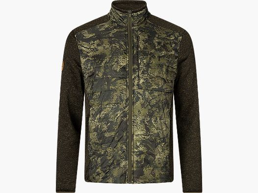 Theo Hybrid Camo Fleece Väst Pine Green/InVis Green 3XL