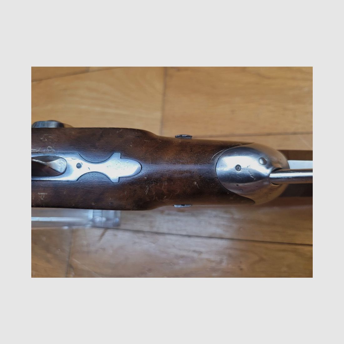Wunderschöner Kavallerieoffizierspistole 1833 – 1. Typ – Königliche Manufaktur von Maubeuge – Hervorragender Lauf aus gewelltem Stahl 48 "Haare" – Noch 99% Originalbrünierung – Sehr guter Zustand++, Bild 13 von 29