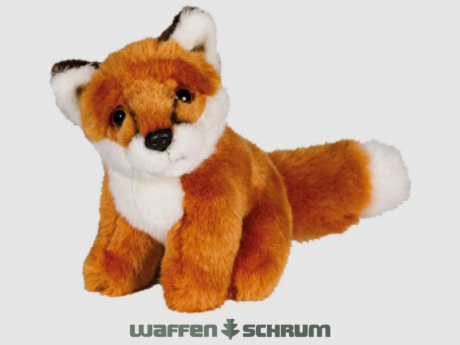 AKAH peluche piccolo volpe seduta arancione